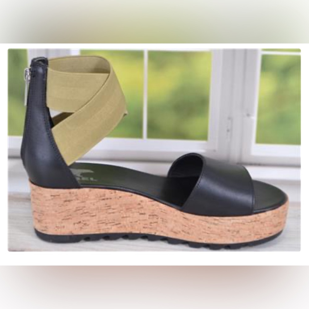 🥾 NIB Sorel Women's CAMERON Flatform Ankle Strap Wedge Sandals Size 8